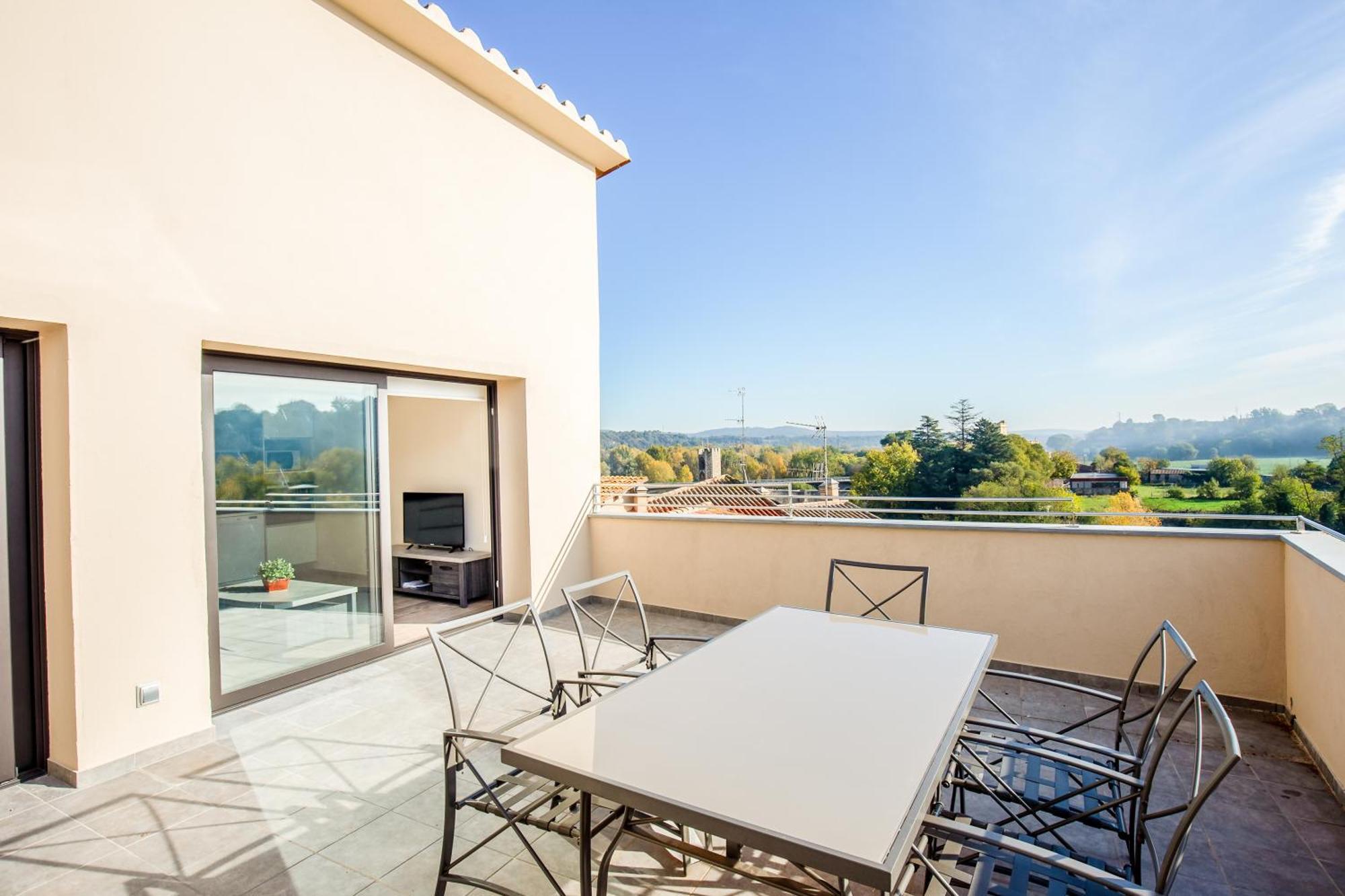Can Cintet 3 Apartamento Con Terraza En Besalú Eksteriør bilde